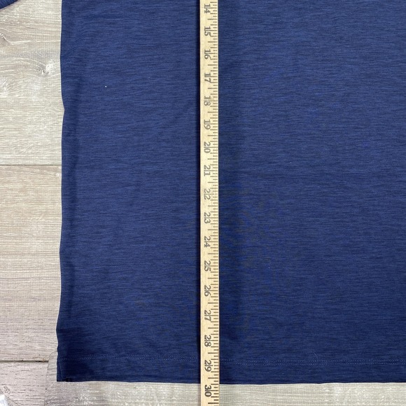 Anetik Polo Shirt Mens Large Navy Heather Performance UPF 30 VINT Cooling - Picture 5 of 9